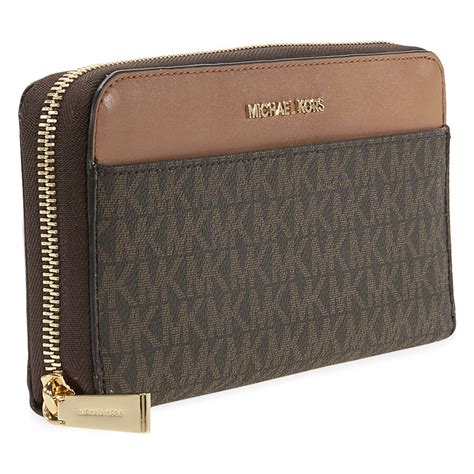 michael kors brown and red wallet|Michael Kors brown wallet sale.